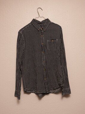 Jiberish Black Polka Dot Long Sleeve (L)